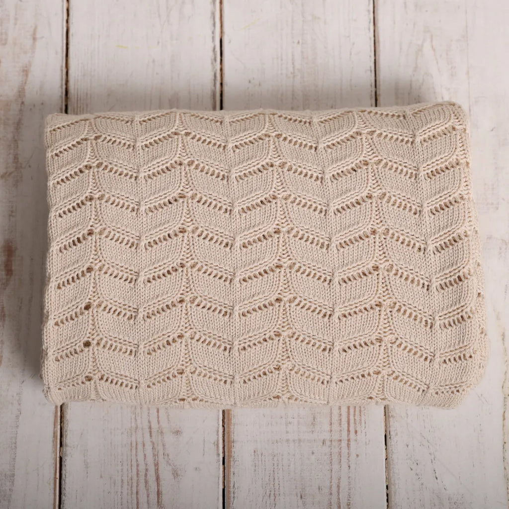 %100 Organik Pamuk Hipoalerjenik Çizgi Desenli Bebek Battaniyesi