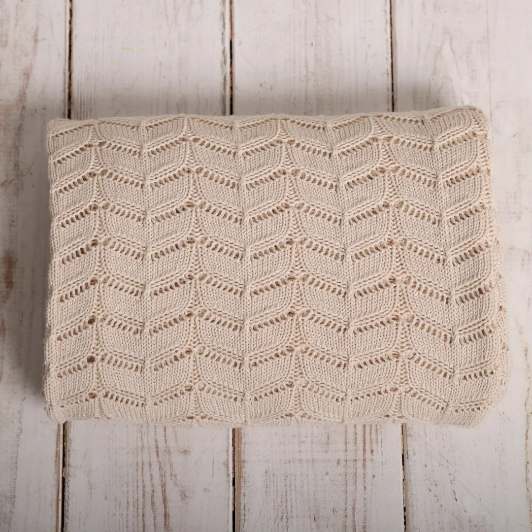 %100 Organik Pamuk Hipoalerjenik Çizgi Desenli Bebek Battaniyesi