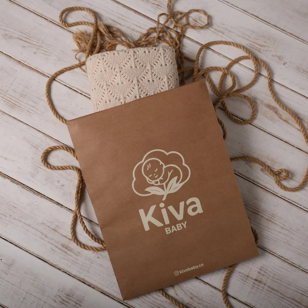 %100 Organik Pamuk Hipoalerjenik Ajur Desenli Bebek Battaniyesi