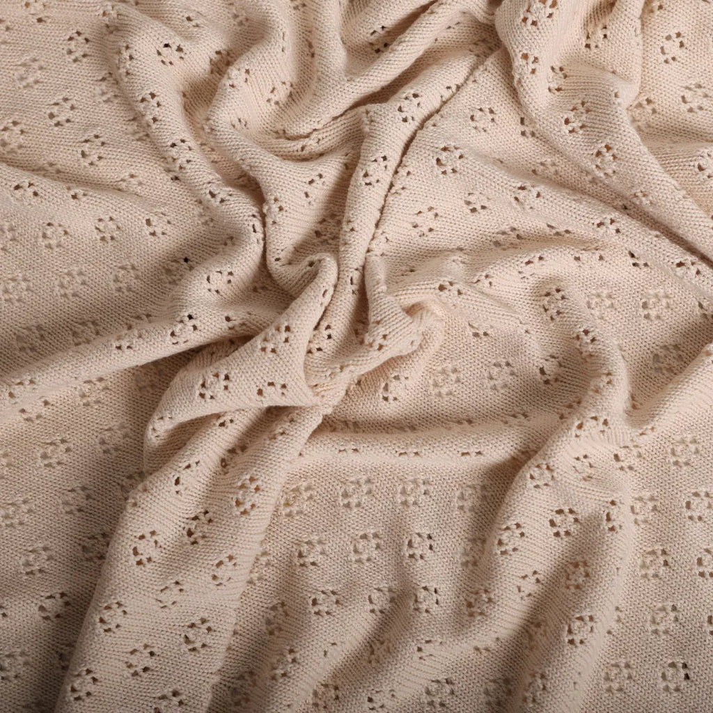 %100 Organik Pamuk Hipoalerjenik Nokta Desenli Bebek Battaniyesi