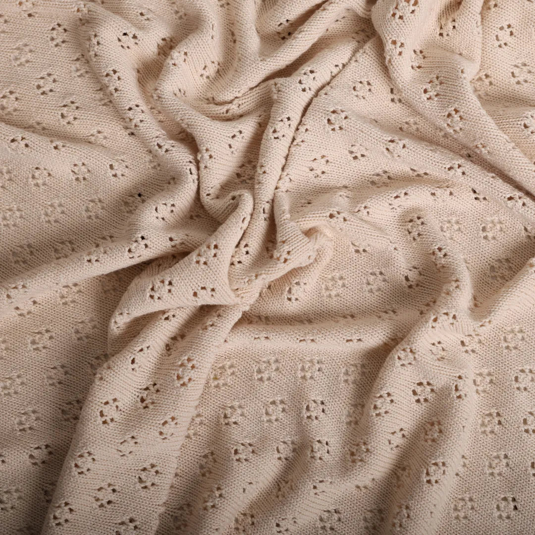 %100 Organik Pamuk Hipoalerjenik Nokta Desenli Bebek Battaniyesi