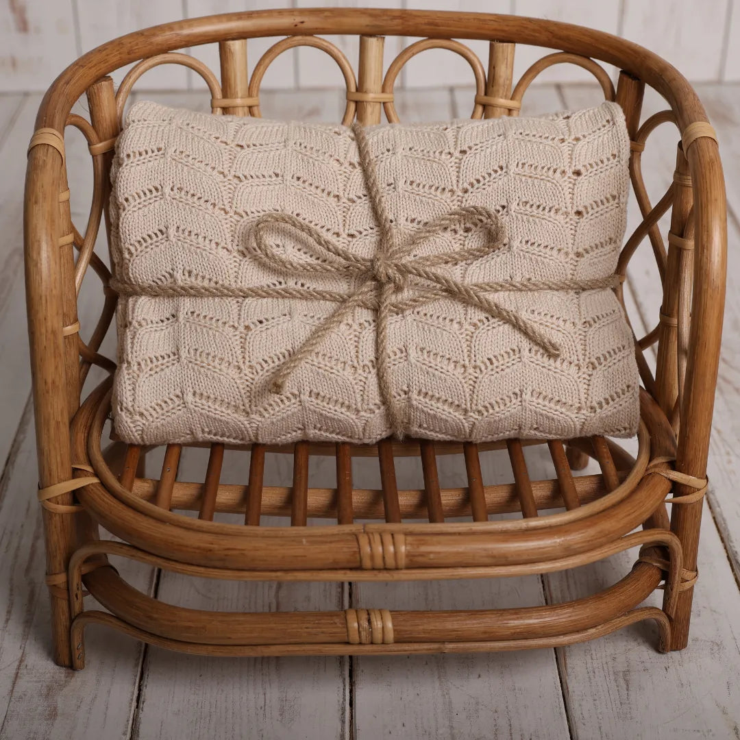 %100 Organik Pamuk Hipoalerjenik Çizgi Desenli Bebek Battaniyesi